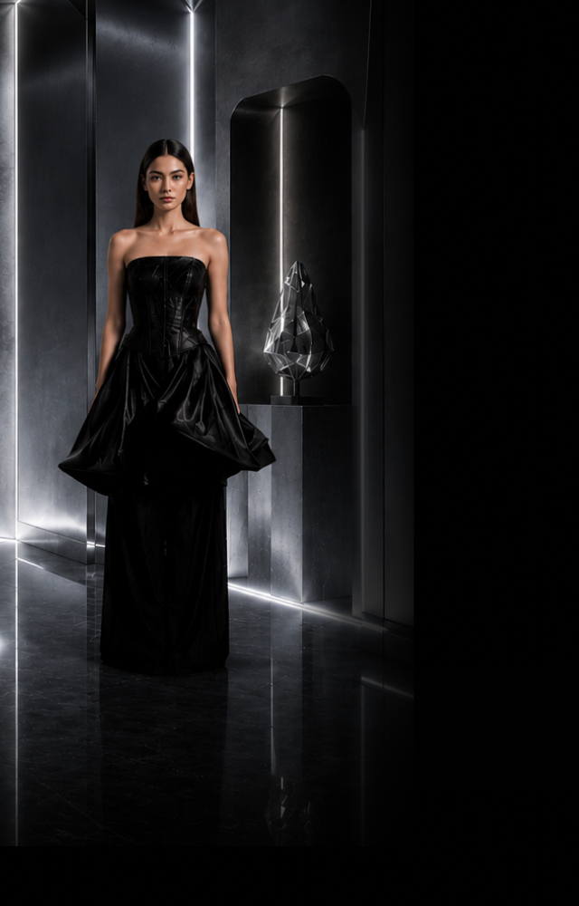 Geometric Couture Gown
