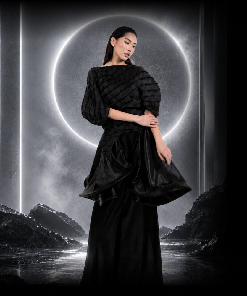 Silk Black Duchess Dress